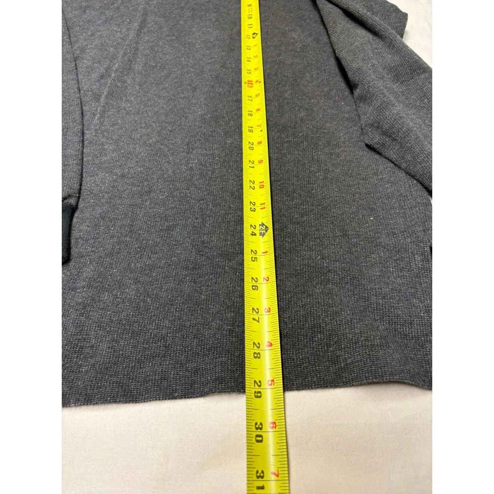 Polo Ralph Lauren Mens Large Long Sleeve Polo Shirt Gray Cotton Pique